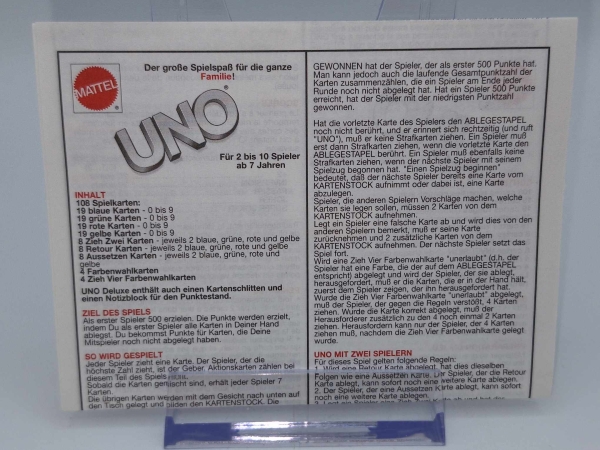 UNO - MATTEL - 1999